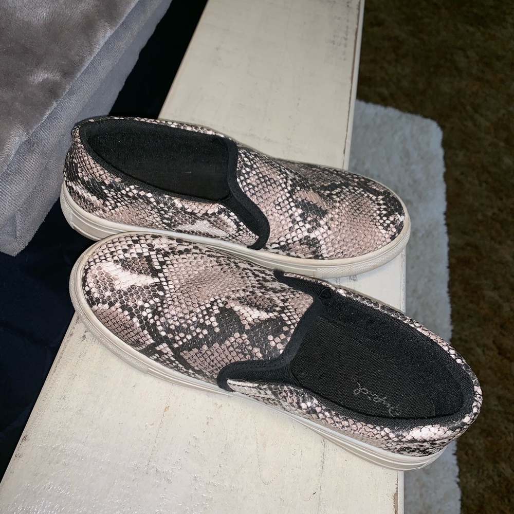 Boutique Snake Skin Slip Ons